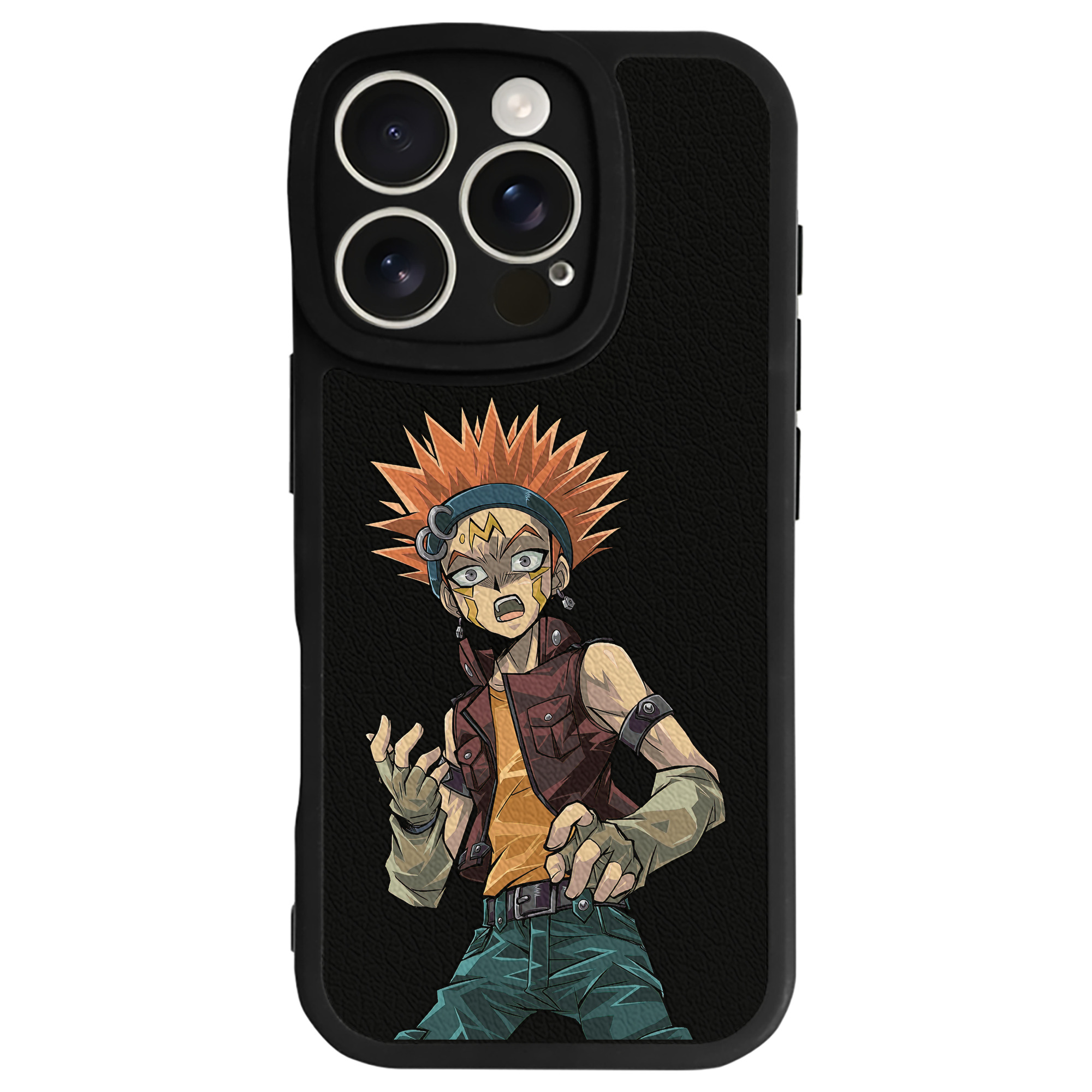 （画像用） 遊☆戯☆王 Yu-Gi-Oh! 【iPhone 16シリーズ対応】シリコンスマホケース（レザー調） 材質：シリコン